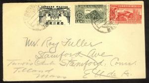 MEXICO 1936 HOTEL MARIK CUERNAVACA STAR OF DAVID JUDAICA Airmail Cover to USA