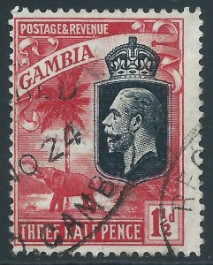 Gambia, Sc #104, 1-1/2d Used