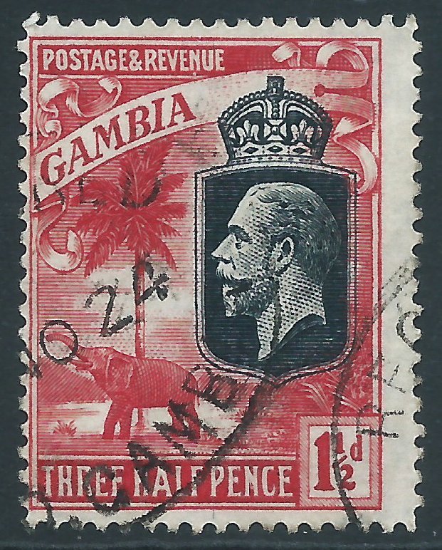 Gambia, Sc #104, 1-1/2d Used