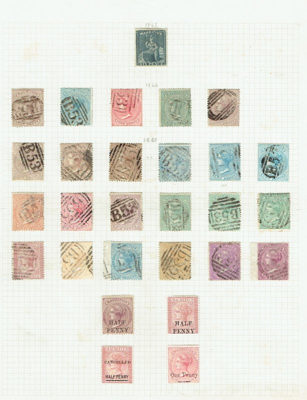 MAURITIUS 1858-1968 Collection mint & used including 1859 - 44871