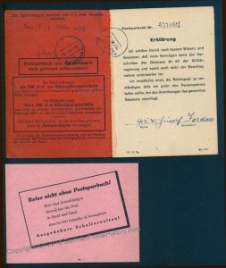 3rd Reich Germany 1950s American Zone Postsparbuch ID and Savings Document 95726