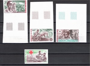 Niger 1973 MNH Sc C206-9 IMPERFORATES