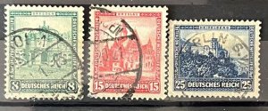 Germany Semi-Postal #B38-B40 Used- SCV=$34.50