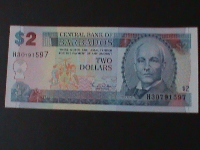 BARBADOS-1998-CENTRAL BANK $2 DOLLAR.UNCIRULATED NOTE-VF WE SHIP TO WORLWIDE