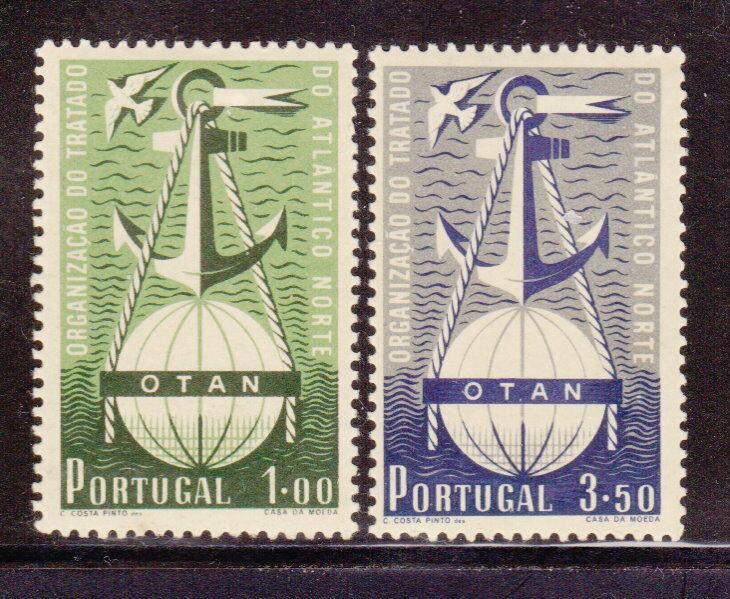 Portugal Scott #'s 747-748 VF- light hinged set nice colors cv $ 200 ! see pic !