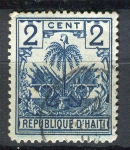 HAITI; 1890s classic Palm Tree issue fine used 2c. value