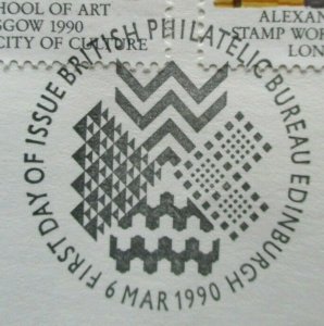 1990 GB First Day Covers Complete Run Philatelic Bureau Edinburgh Used Typed