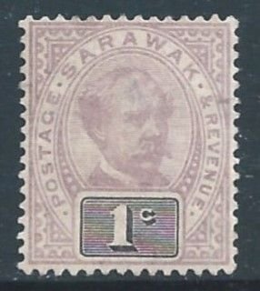 Sarawak #8 Mint No Gum 1c Sir Charles Johnson Brooke