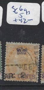 MALAYA STRAITS SETTLEMENTS (P1111B) ON INDIA QV   8C  SG 6   VFU   COPY 5