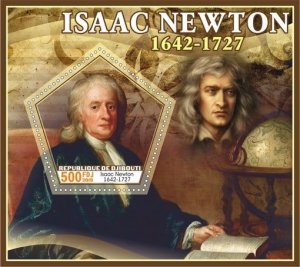 Stamps. Isaac Newtone 2019 year 6 sheets perforated