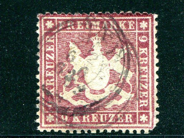 Wuerttemberg #27a well centered  signed