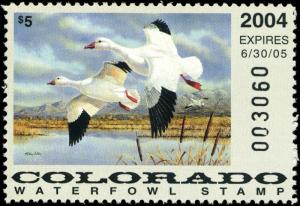 COLORADO #15 2004 STATE DUCK SNOW GOOSE  by Jeffrey Klinefelter