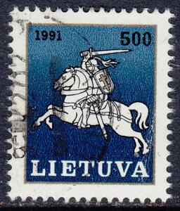 Lithuania - 1991 - Scott #418 - used - White Knight