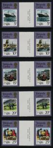 Tristan Da Cunha 272-6 Gutter Pairs MNH Ship, Mail Delivery, Crane, Tractor