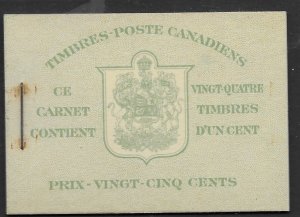 Canada 32b  1942  booklet fine mint nh  (  french )