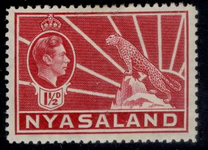 NYASALAND PROTECTORATE GVI SG132, ½d carmine, M MINT. Cat £11.