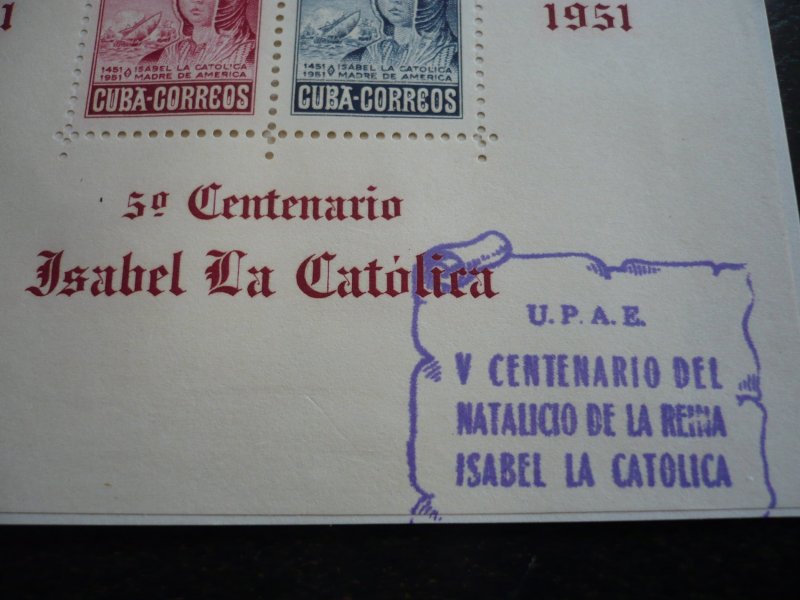 Stamps  - Cuba - Scott# C50a - Used Souvenir Sheet of 2 Stamps - First Day Cover