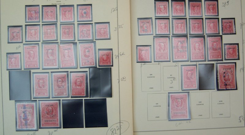 US Revenues: Documentary, R151//R734, MNH//Used, Many Reds (S19068)