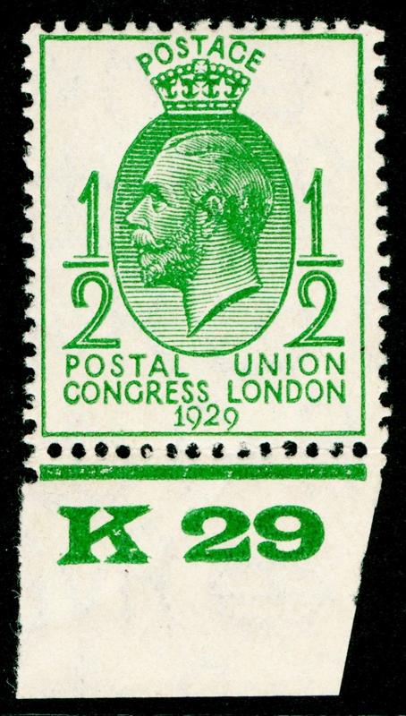 SG434, ½d green, NH MINT. Cat £10+ CONTROL K29. 