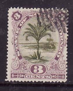 North Borneo-Sc#61-used 3c violet & olive green-1894-trees-