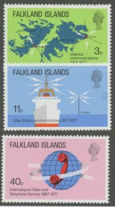 Falkland Islands 257-9 ** mint NH telecommunication (2111 228)