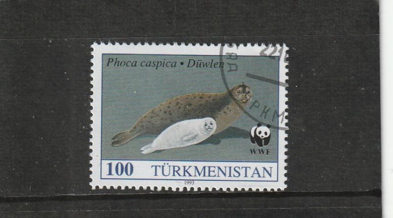 Turkmenistan  Scott#  37  CTO  (1993 Seal)