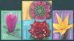 Romania Flowers Stamps 2020 MNH Dimitrie Brandza Botanical Gardens Roses 4v Set