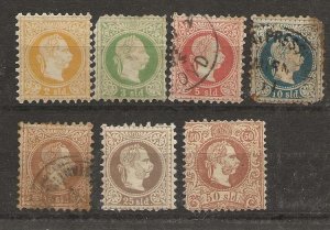 Austria - Offices in Turkey 1-7 Set Used & Mint Hinged