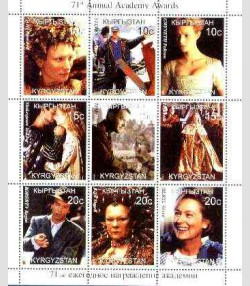 Kyrgyzstan 1999 Annual Academy Awards Sheet Perforated mnh.vf