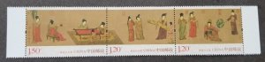 China Ancient Chinese Painting Huishan Beauty Fan 2015 Costume Women (stamp) MNH