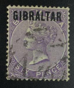 MOMEN: GIBRALTAR SG #6 1886 USED £225 LOT #64672