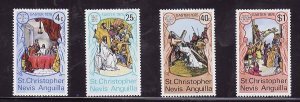 St. Kitts-Nevis-Sc#-296-9- id7-unused NH set-Easter-Paintings-1975-