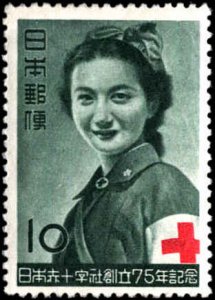 Japan #554-555, Complete Set(2), 1952, Red Cross, Hinged