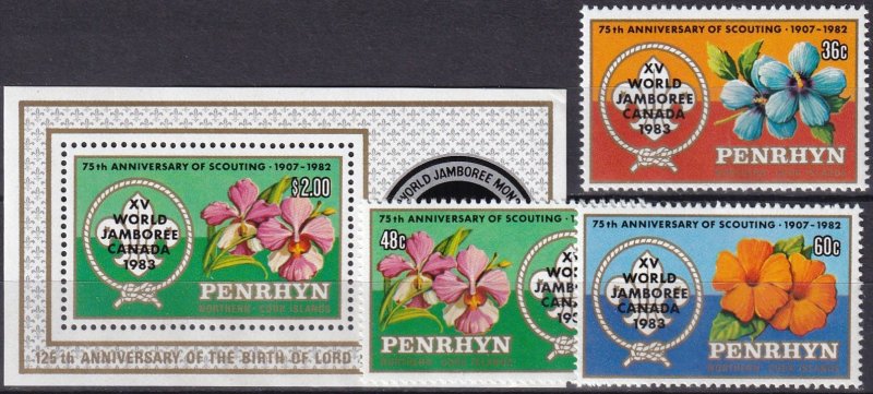 Penrhyn Island #219-22  MNH  CV $9.70  (V4909)