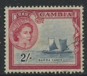 Gambia - Scott  162 - QEII Definitive - 1953 - FU - Single 2/- Stamp