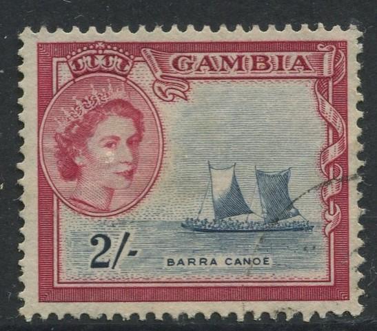 Gambia - Scott  162 - QEII Definitive - 1953 - FU - Single 2/- Stamp