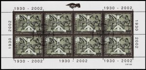 Switzerland 2002,Sc.#1124 used full sheet, In memory of the Swiss stamp printers