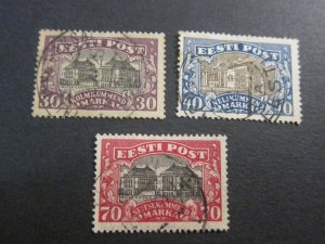 Estonia 1924 Sc 81-3 FU