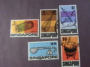 SINGAPORE # 107-111-USED--COMPLETE SET---1969