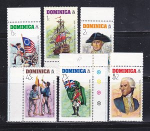 Dominica 472-477 Set MNH American Bicentennial (B)