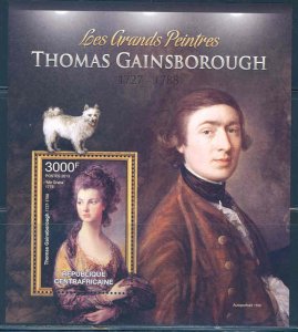 CENTRAL AFRICA 2012 THOMAS GAINSBOROUGH SOUVENIR SHEET MINT NH