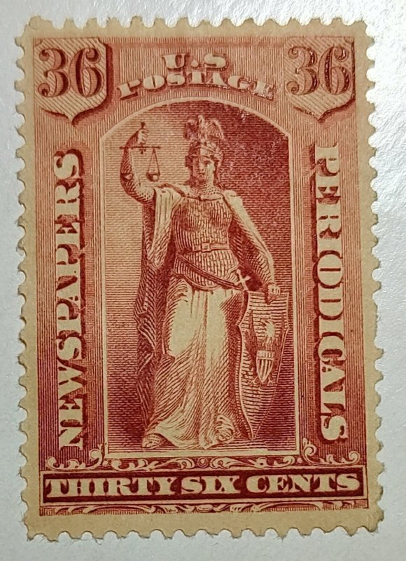 Scott Stamp# PR65 -Red 1879 36¢,  MHR,  OG.  Free USPS Shipping.  SCV $1,000.00