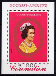 Timor (Ocussi-Ambeno) 1978 QUEEN ELIZABETH II Coronation S/S (1) Perforated MNH