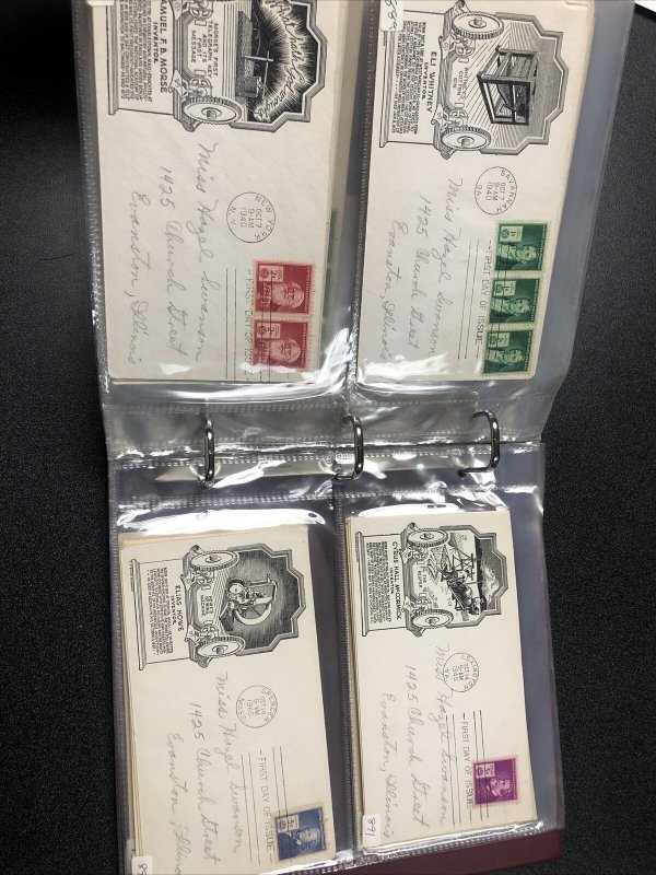 US FDC 1935-1943 Stamp Sc#772-914 First Day Cover In Album , Lot Of 120 Covers