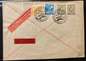Letter from Deutsche Post addressed to “NEUBURGER-WERKSTATTEN G. m. b. H.”...