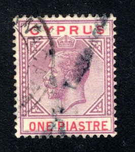 Cyprus, SC# 77,   F/VF, Used, King George V,  CV $5.00  .......1580088
