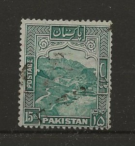 Pakistan 1948  15Rs perf 12 sg.42 used