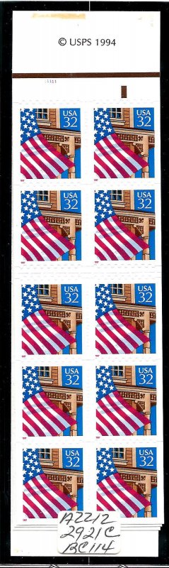 BK228A Mint,OG,NH... Booklet (3x2921c)... SCV $50.00