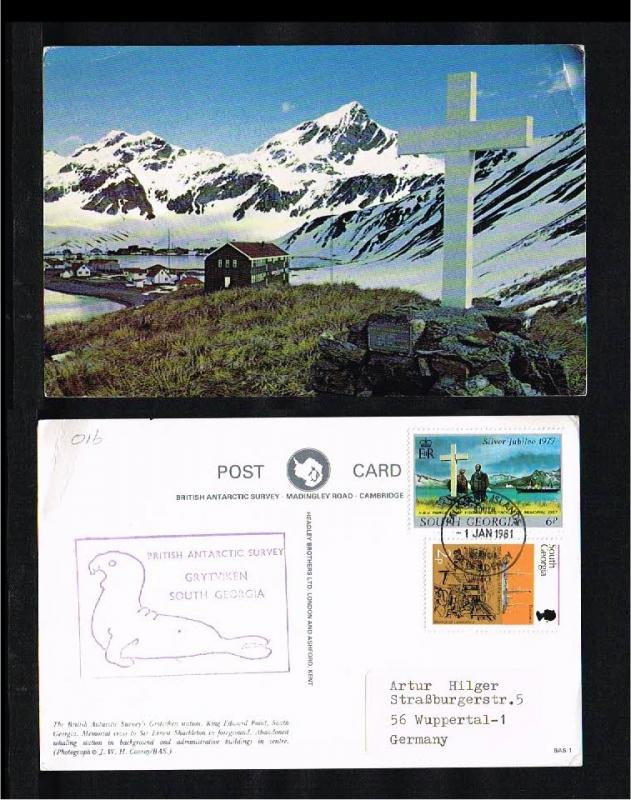 1981 - South Georgia Picture postcard - Expeditions - Polar expeditions - Bri...