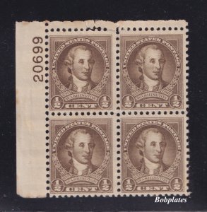 BOBPLATES #704 Washington Upper Left Plate Block 20699 F-VF LH DCV=$8 *